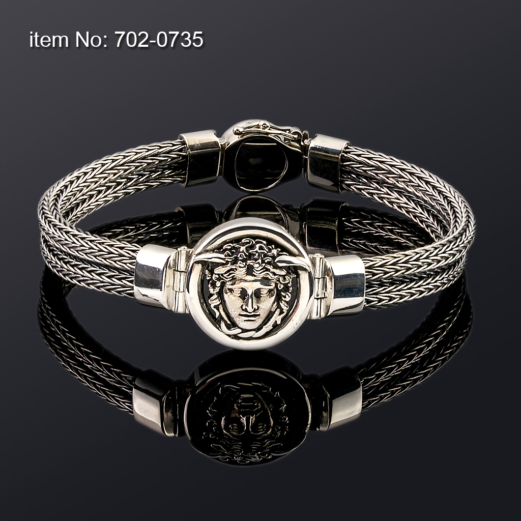 Ασημένιο Βραχιόλι 925° μέδουσα 20mm