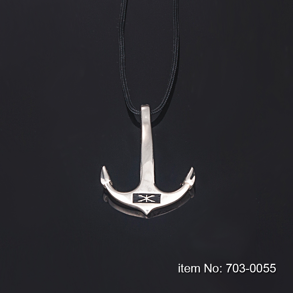 Ασημένιο κολιέ άγκυρα