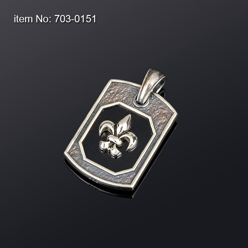 Sterling silver pendant fleur de lis