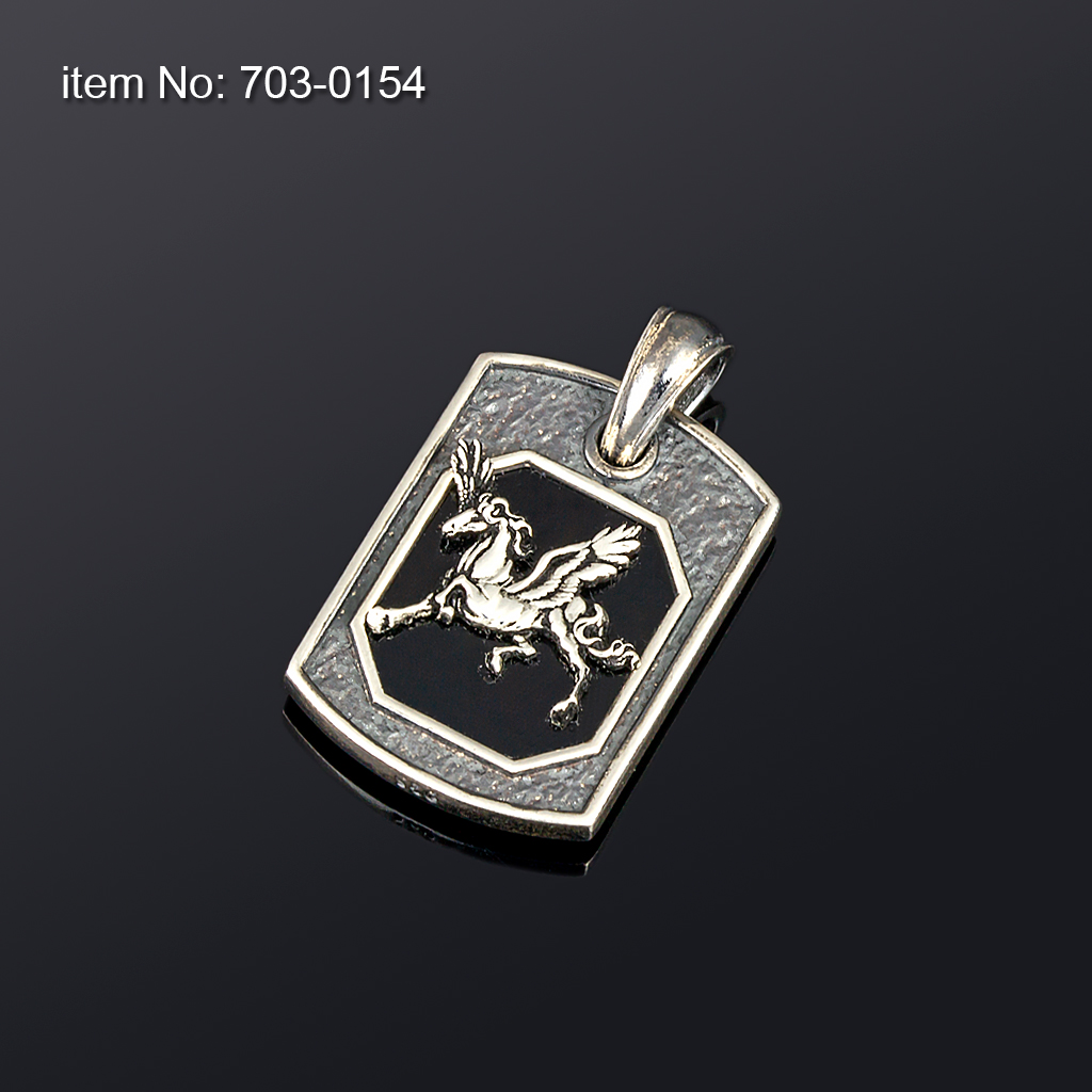 Sterling silver pendant Pegasus