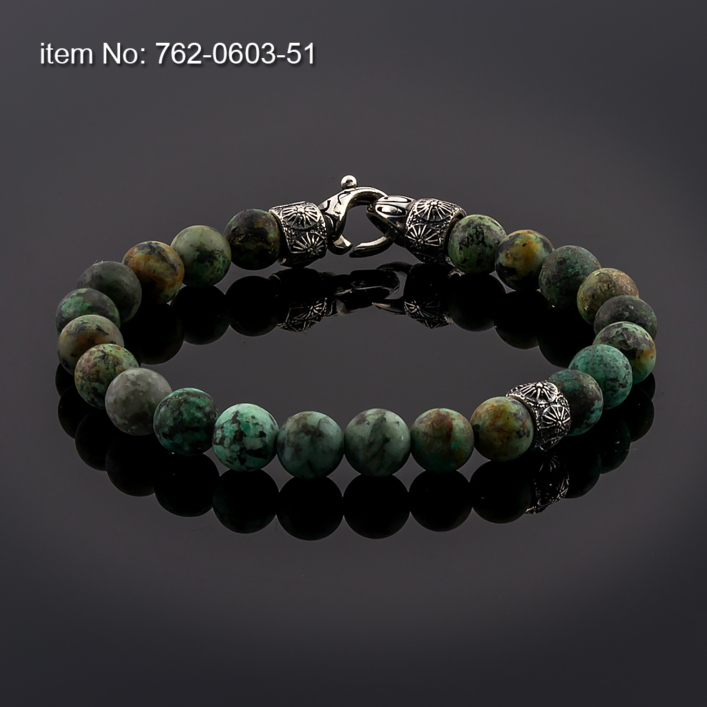 Βραχιόλι με ασημένια μοτίφ Ήλιο της Βεργίνας και Hematite Χάντρες