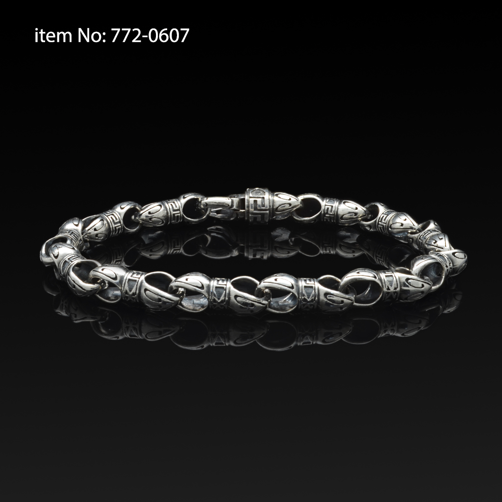 Ασημένιο βραχιόλι αλυσίδα - Πατήστε εδώ για περισσότερα χρώματα -