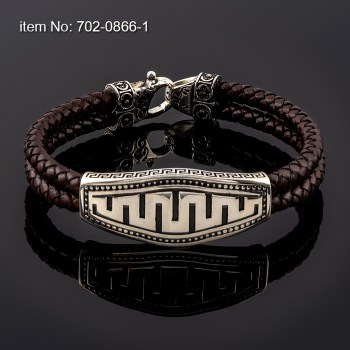 Ασημένιο βραχιόλι με σχέδιο Μαίανδρο - Πατήστε εδώ για περισσότερα χρώματα - 702-0866-1n