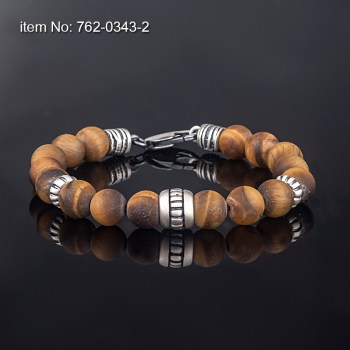 925° Ασημένιο Βραχιόλι με μοτιφ μάτι της τίγρης 762-0343-2n